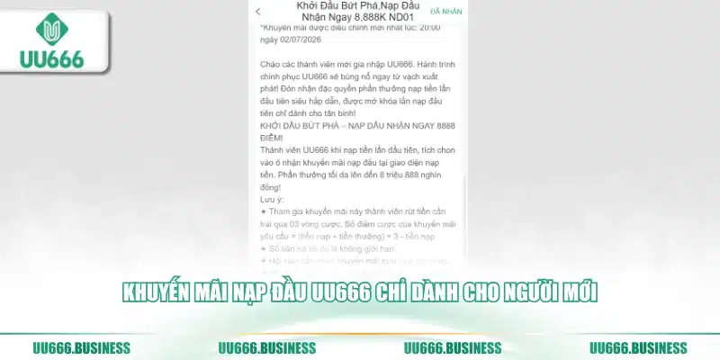 Khuyến Mãi Nạp Đầu UU666 - 7 Mức Thưởng Tặng Đến 8,888k 1 Cơ chế hoạt động của khuyến mãi nạp đầu UU666